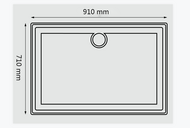 Suihkukaappi Aurora Square  - 90 x 70 x 195 cm