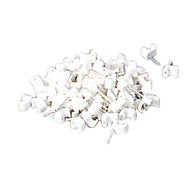 Johtokiinnikkeet 100 kpl,2x2,5-4,0 mm²kaapelille, valkoinen 