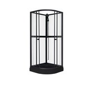 Suihkukaappi Aurora Round Black - 80 x 80 x 195 cm 
