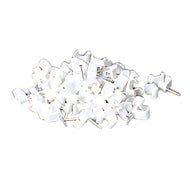 Johtokiinnikkeet 100 kpl, 2 x 10,0 mm² kaapelille, valkea 