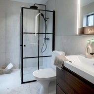 Suihkuseinät Tiana Black 90x190, 2kpl - hover