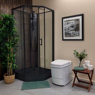 Suihkukaappi Elsa Black 90 x 90 x 205 cm 