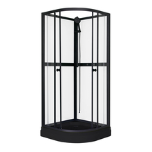 Suihkukaappi Aurora Round Black - 90 x 90 x 195 cm 