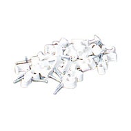 Johtokiinnikkeet 100 kpl, 2 x 6,0 mm² kaapelille, valkoinen 