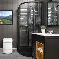 Suihkukaappi Aurora Round Black - 90 x 90 x 195 cm 