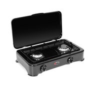 Kaasuliesitaso Parker 2-liekkinen, musta