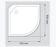 Suihkukaappi Aurora Round - 90 x 90 x 195 cm