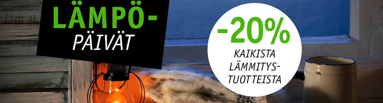Kampanjassa laajasti kauden kuumimpia lämmitintuotteita! Kampanja voimassa 31.01.2026 asti!