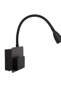 Seinävalaisin Design USB musta 12 V