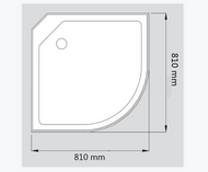 Suihkukaappi Aurora Round - 80 x 80 x 195 cm