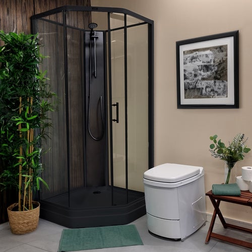 suihkukaappi mökkivessassa